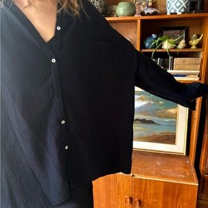 Americo & Rosa Crinkle Cotton Button Up XXXL